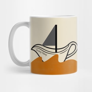 Navy Gravy Boat Mug